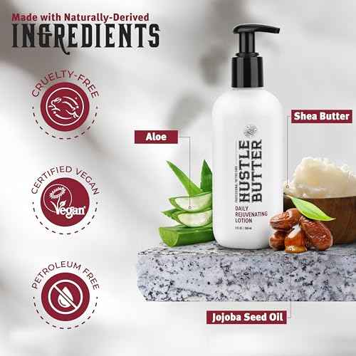 Hustle Butter Tattoo Aftercare - Daily Moisturizing Lotion - Naturally Derived Vegan Cruelty Free - Everyday All Over Use for Tattoos - 9 fl oz