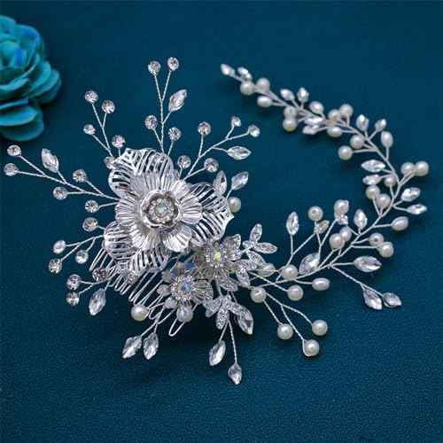 Wedding Hair Pieces for Brides, Rhinestone Bridal Hair Comb, Elegant Wedding Hair Accessories for Bridesmaid