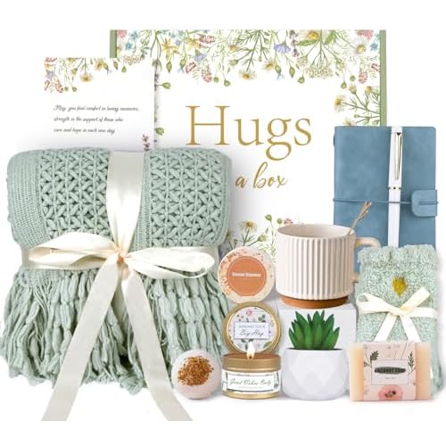 Get Well Soon Self Care Package Box, Birthday Gifts for Women Mom Her Friend Sister Grandma, Sending Hug Spa Gift Baskets, Christmas,Thinking of You Inspirational Gift for New Mom Best Friend Birthday