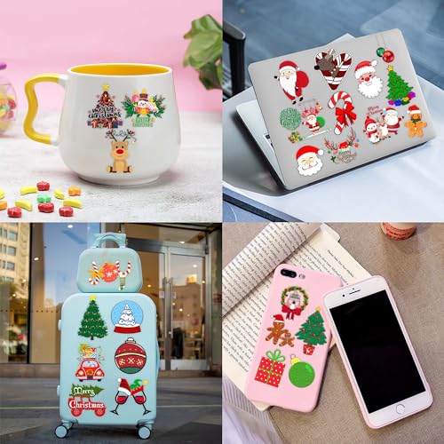 96PCS Christmas Temporary Tattoos Stickers Pre-Cut Themed Christmas Birthday Party Decorations Supplies Favors Decor Winter Xmas Santa Claus for Women Kids Adults Gifts Prizes Rewards