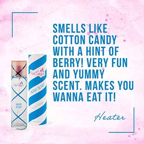 Pink Sugar Berry Blast Eau de Toilette Perfume for Women, Body Mist, Hair Fragrance, Sweet + Fruity Scent, Notes of Blueberries, Blackberries, Cotton Candy & Vanilla