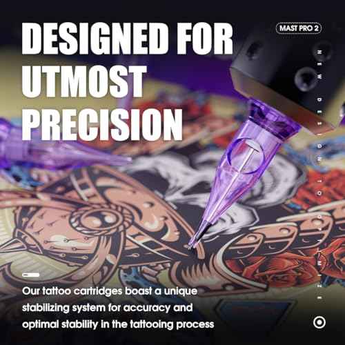 Mast Pro2 Tattoo Needles Cartridges, Pro Needles Pins for Super Aritsts, 20 Count, Disposable Round Liner 1003RL