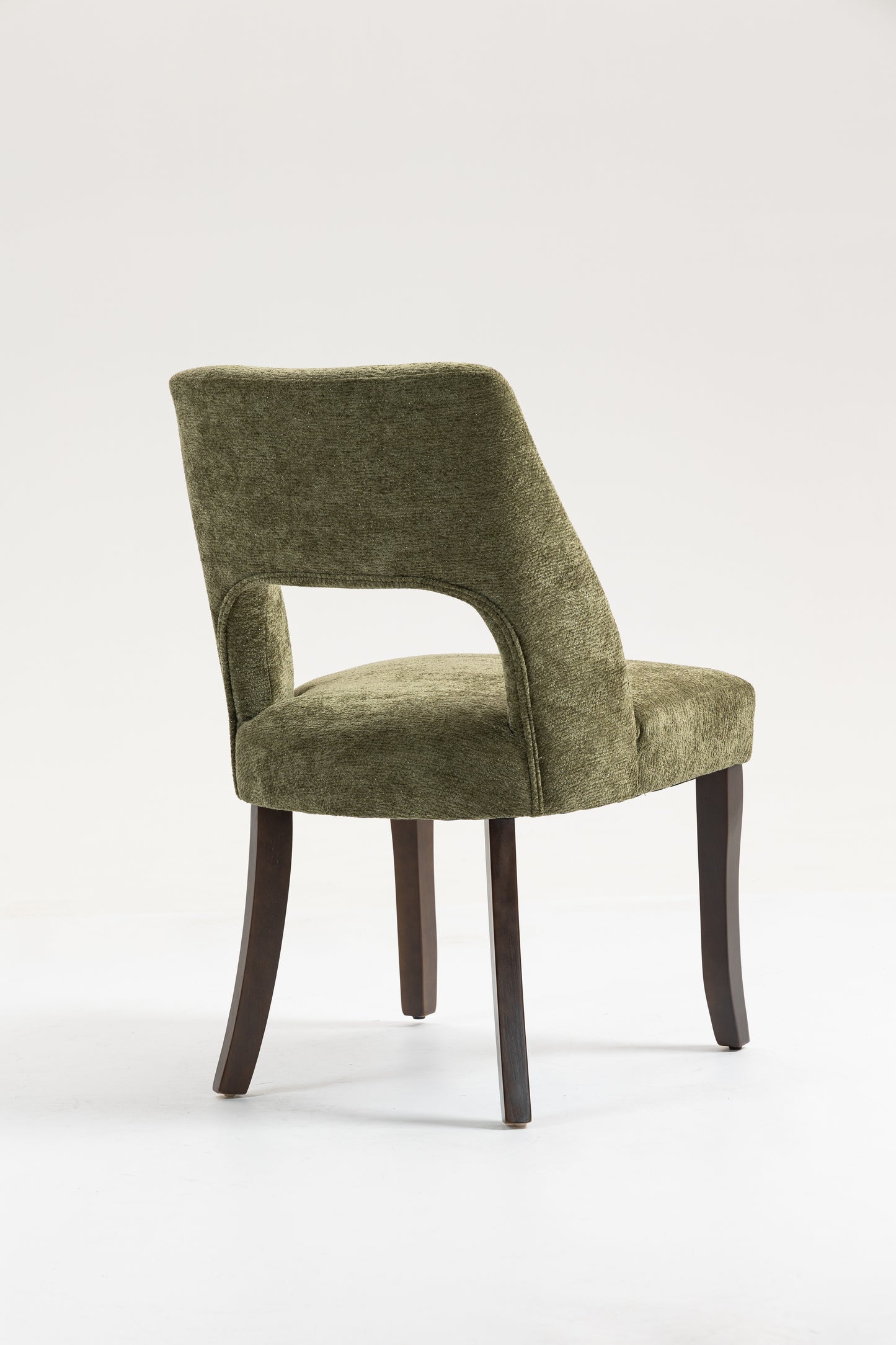 Upholstered Dining Chair Set of 2 - Modern Green Fabric