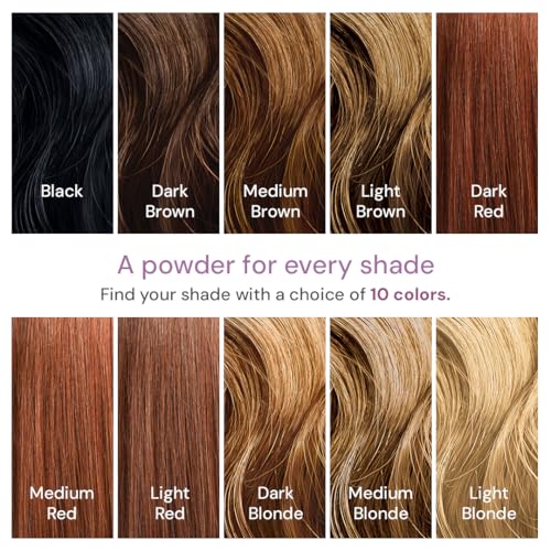 Root Touch Up Powder by Style Edit | Medium Brown Hair Color Coverage for Grays and Roots | Mineral-Infused Binding Hairline Concealer | 0.13 oz. Tub