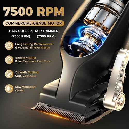 Hair Clippers for Men Professional, Barber Clippers and Trimmers Set, Cordless Hair Clippers, Hair Cutting Kit, Barber Kit, Haircut Kit, Maquina para Cortar Pelo De Hombre