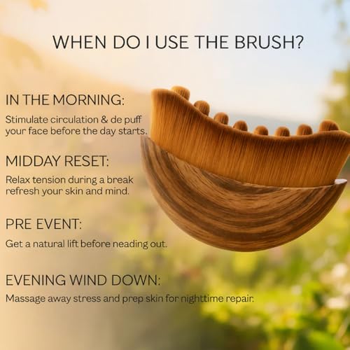 Aeki Lymphatic Contour Face Brush - Reduces Puffiness & Restores Definition, Aeki Lymphatic Face Brush, 100% Gentle & Soft on Skin | Naturally Sculpted Look,Aekii Facial Brush (2 Set)