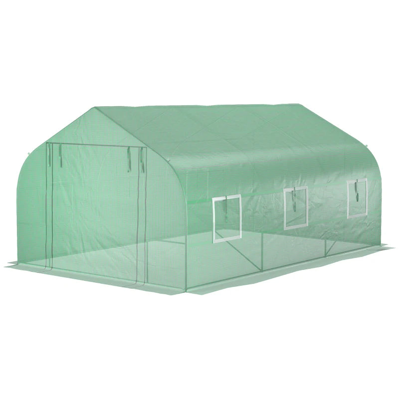 Outdoor Walk-In Tunnel Greenhouse with Windows - Greenhouse Garden Tool