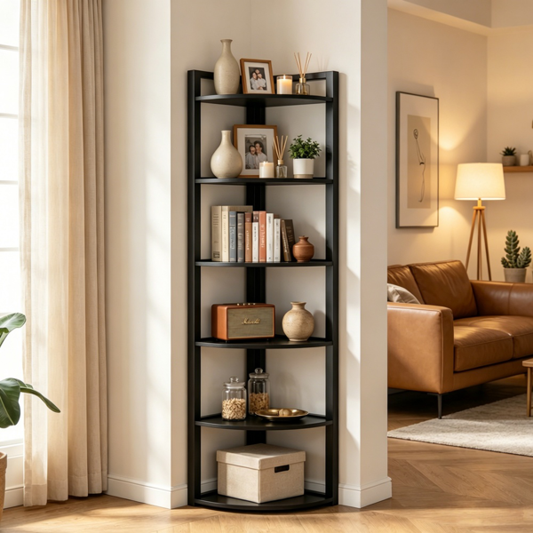 Corner Shelf - 6-Tier Multi-Functional Stand for Small Spaces
