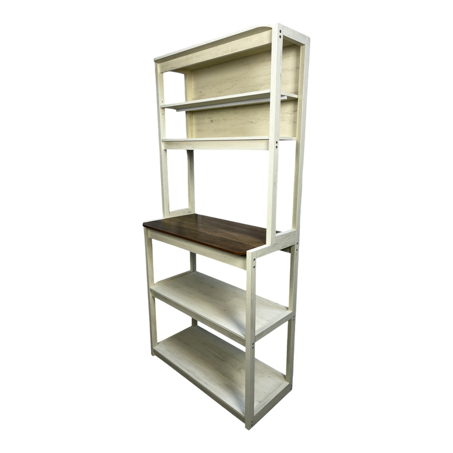 5-Layer White Kitchen Cabinet Rack for Storage & Organization