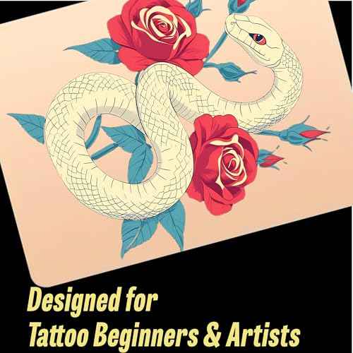 POSEIDON 312Pcs Tattoo Practice Kit - 12Pcs 5.9"x7.8" 3MM Fake Skin & 300Pcs Mixed Tattoo Ink Cups Kit | Realistic Silicone Training Sheets & Stencil Supplies for Beginners/Artists