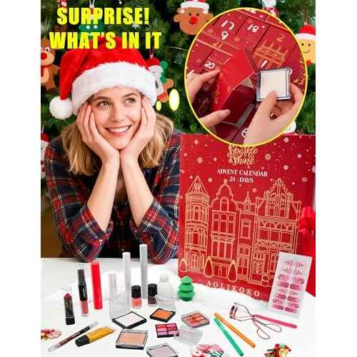 Makeup Advent Calendar 2025 for Women & Teen Girls, Xmas Countdown Calendar, 24 Days Christmas Gift Sets Full Makeup Kit Gift