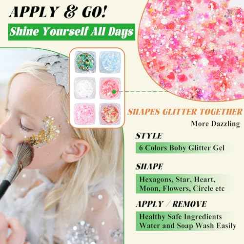 Hair Tinsel Kit With Body Glitter 15 Colors 48 Inch 4500 Strands Glitter Tinsel Hair Extensions With Tools Fairy Hair Accessories, Suitable for Festivals and Daily Use (15 Colors Hair Tinsel Kit)