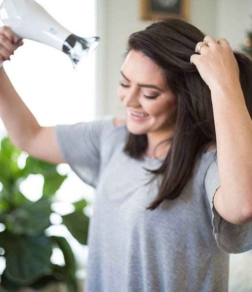 Instyler Turbo Lightweight Ionic Hair Dryer, Gray - Fast Drying Ceramic Blow Dryer for Smooth & Healthy Efficient DC Motor Turbine Fan Custom Heat Removable Concentrator