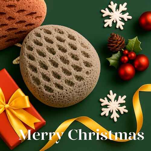 BAIMEI IcyMe Bath Sponge, Sponge Loofah Body Scrubber, Shower Pouf Cleaning Loofahs Sponge, Shower Use Sponge (Pink Grey)