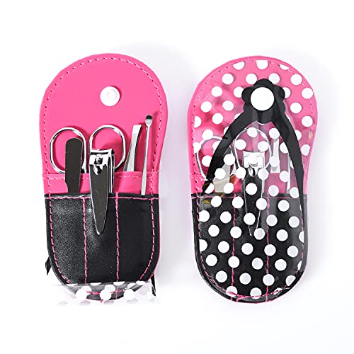 Fun Polka Dot Flip Flop Manicure Kit - Set of 4