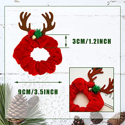 9 Piece Christmas Snowflake Plaid Hair Scrunchies - Soft Elastics Hair Bands & Ponytail Holders for Girls & Women