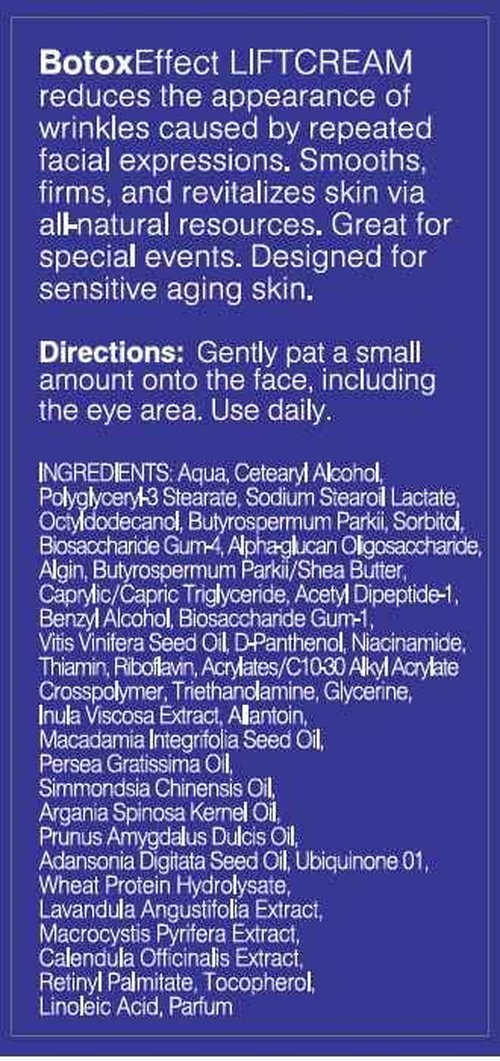 VivaLaCara BotoxEffect Cream – Lifting & Firming Face Moisturizer – Anti-Aging Wrinkle Cream with Peptides & Collagen – Hydrating for Sagging Skin & Fine Lines – 100mL (3.38oz)