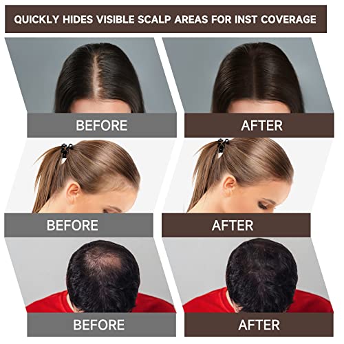 2 Pack Root Touch Up and Gray Coverage Powder for Hair, Beard, Eyebrow, and Thinning Hairline - Dark Brown