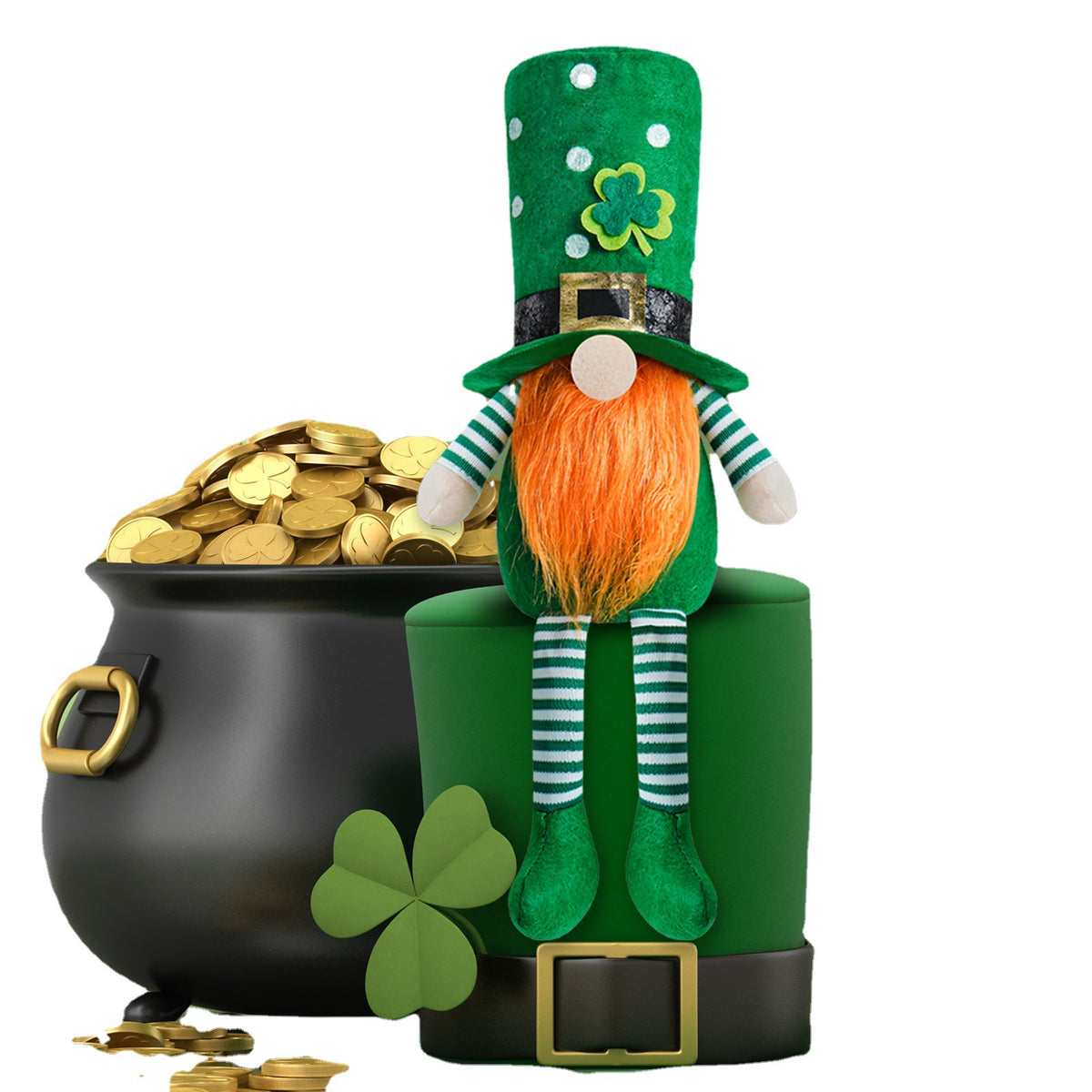 Irish Patrick's Day Green Doll Ornament for Home Decor
