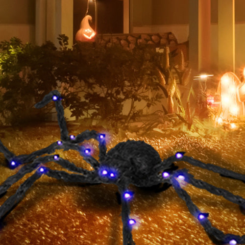 Light-Up Oversized Spider Halloween Decoration - Bendable Legs