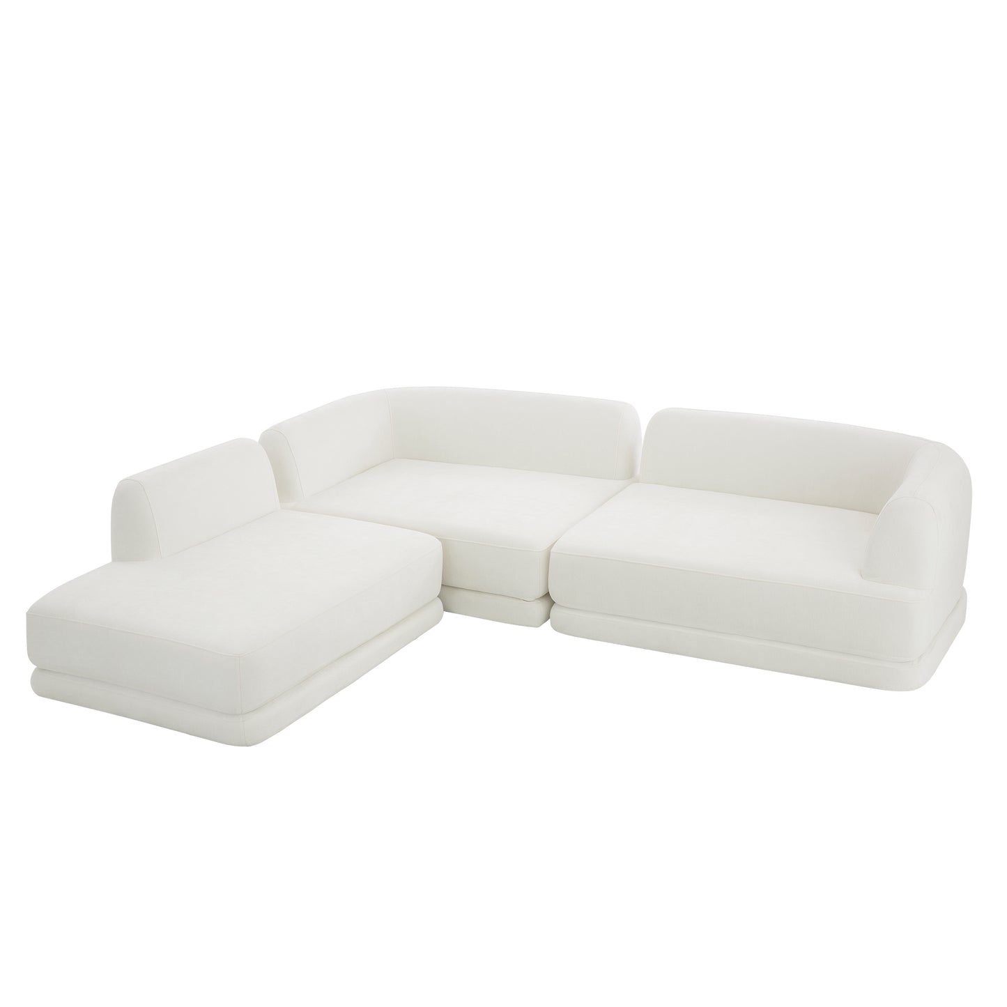115 Modern L-Shaped Sectional Sofa With High-Density Fully Compressed