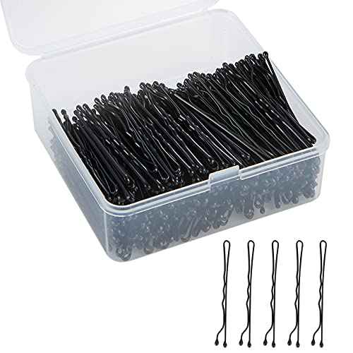 Bobby Pins - 400pcs Black Hair Pins Clips Bulk for Women - Mini Bun Pins Thin Thick for All Hairstyle Decoration - Pin Jumbo for Lady