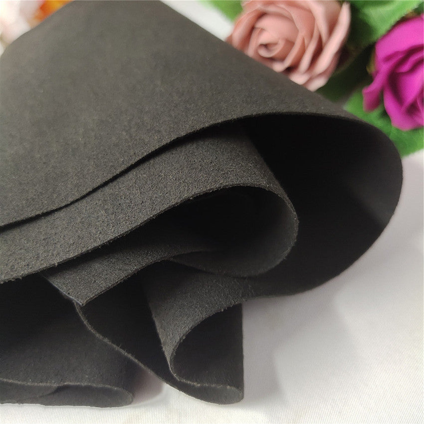 Fireproof Touch Screen Microfiber Conductive Suede Fabric for Sewing Black