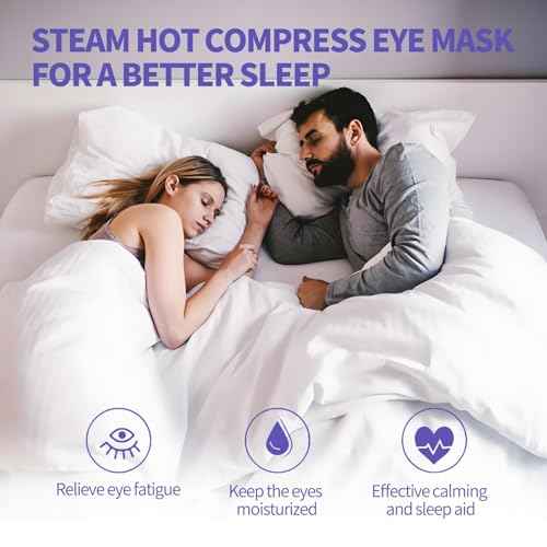 48 Packs Steam Eye Mask for Dry Eyes, Warm Compress Eye Mask, Self Heating Eye Masks Help for Dark Circles, Puffy Eyes, Disposable Heated Eyes Mask for Sleeping Relief Stress Eye Fatigue