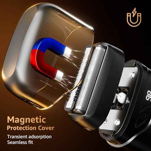 Mbzoey Electric Foil Shavers for Men: Mini Electric Razor for Face - IPX7 Waterproof Cordless Razor with LED Display & Fast Charge - Micro-Comb Technology & Precision Blades