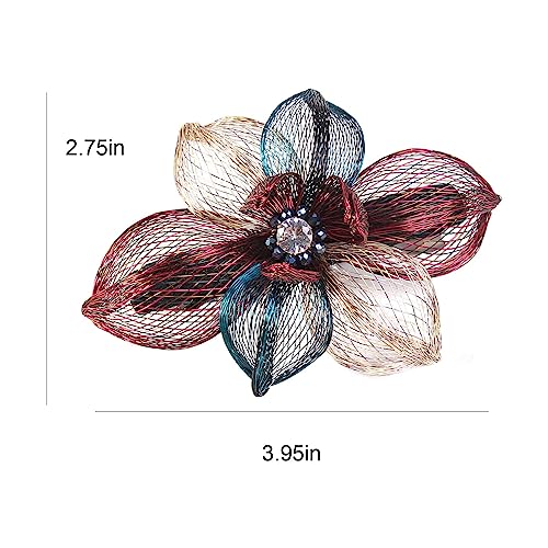 Copper Wire Metal Bow Hair clips-Hand-woven Barrettes hair accessories,hair barrettes for women thick hair