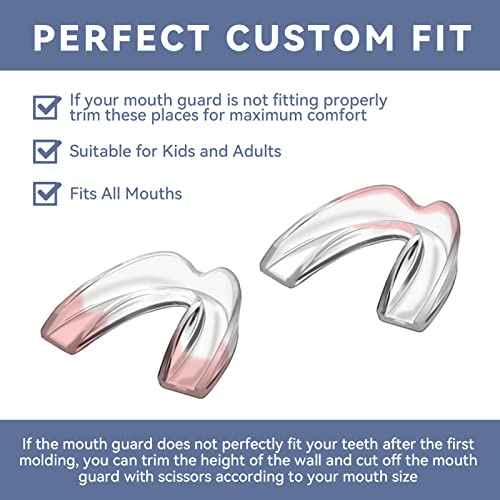 Women Mouth Guard for Teeth Grinding, Pack of 8 Moldable Mouth Guards for Clenching Teeth, Comfortable Night Guard for Teenagers Sport Athletic, Whitening Tray