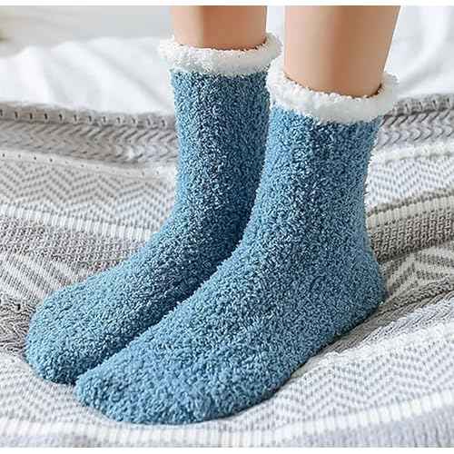 Tergy 6/20 Pairs Fuzzy Socks Soft Cozy Fluffy Warm Winter Sleep Plush Bed Microfiber Slipper Fleece Socks for Women