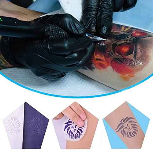 30Pcs Tattoo Practice Skin Kit with Transfer Paper - Yugui 10pcs Professional 1.3mm Fake Skin & 20pcs Premium Tracing Stencil Paper Set for Beginners to Artists Kits Supplies