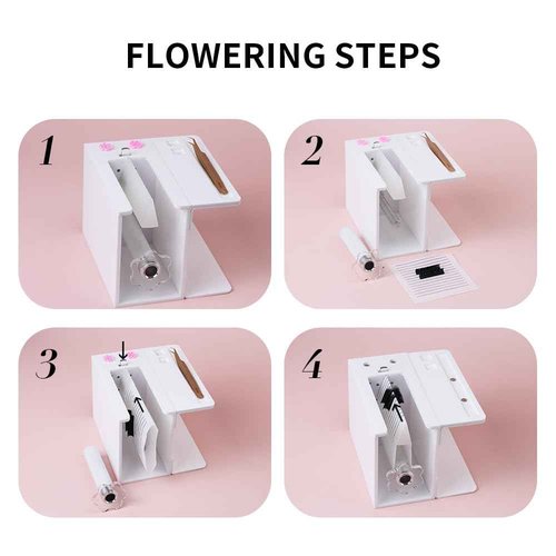 ANNAFRIS Flowering Machine Lash Fan Maker Easier to Create DIY Eyelash Extensions Fans Individual Eyelash Separator Root Splitter Machine (Pink)