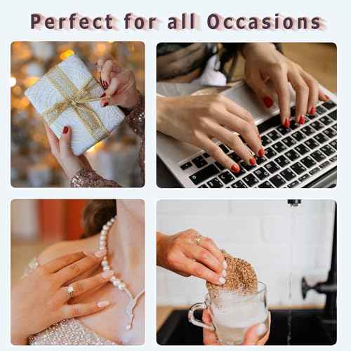 32 PCS Short Square Nude Brown Press on Nails- French Tip Gel Nail Fake Nails, 16 Sizes Glue On Nails Kit, Reusable False Nails with Mini Nail File for Women - Nude Brown Short Square