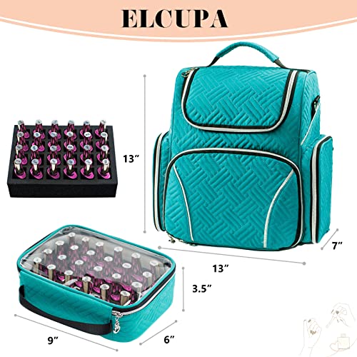 Large Nail Polish Organizer Holds 48 Bottles(15ml - 0.5 fl.oz) with 2 Removable Nail Polish Cases,Nail Organizers and Storage for Nail Tech Suppliers