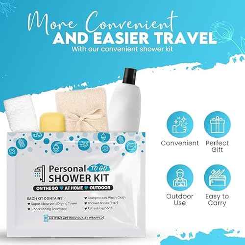 Compact Personal Shower Kit To-Go? Your Hygiene Companion for Travel, Gym, and Outdoor Adventures (100)