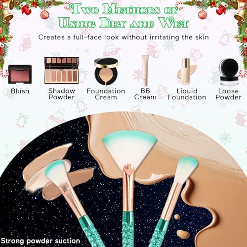 NICEMOVIC Stocking Stuffers for Kids Girls, 11PCS Kids Makeup Brushes Sets for Girls, Cute Stuff for Tween & Teen Girl Gifts Trendy Stuff Christmas Birthday Gift Ideas Cute Make Up Tool Set