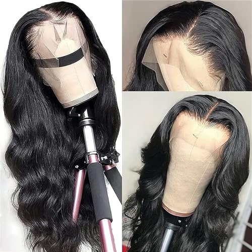 Body Wave Wigs Human Hair 180% Density 13x4 HD Lace Front Wigs Human Hair Pre Plucked Body Wave Glueless Wigs Human Hair Lace Frontal Wigs for Women 22 Inch