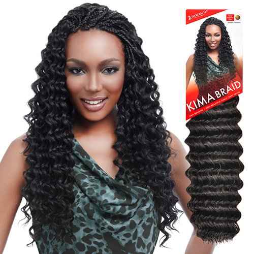 Harlem125 Synthetic Hair Braids Kima Braid Ripple Deep 20" (6-Pack, 1)