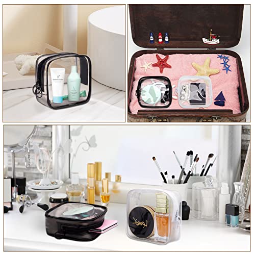 LYroo Small Makeup Bag Clear Mini Makeup Zipper Pouch Makeup Bag Small Cosmetic Bag for Purse Essentials Items Women Coin Purse Aesthetic Stuff£¨2 Pack