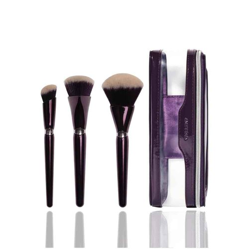 Anisa Beauty Starter Everyday Makeup Brush Set – 3 Essential Brushes for Foundation, Concealer, and Powder Application – Soft, Synthetic Fibers for Flawless, Streak-Free Finish
