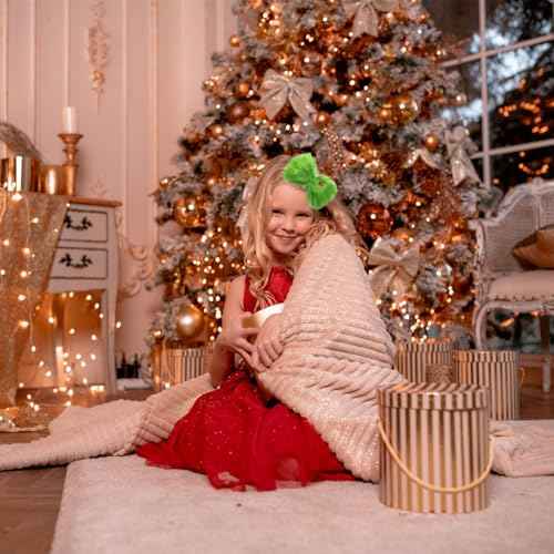 Christmas Green Bow Hair Clip, Green Gloves Women Girls Costume Accessories Christmas Hair Clip Tree Decorations