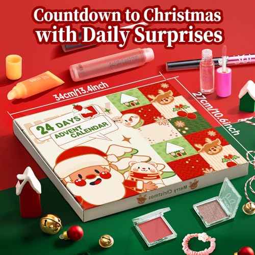 Makeup Advent Calendar 2025 Teen Girls Women£¬24 Days Beauty Advent Calendar Christmas Countdown Make up Gift Set, 2025 Xmas Gift Surprise Box Calendar Full Size