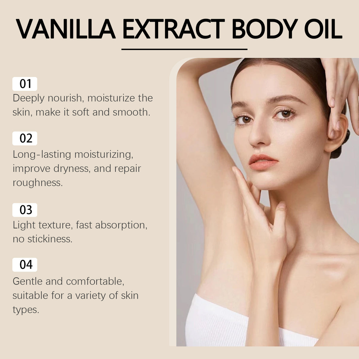 Body Moisturizing Treatment Oil Vanilla Flavor
