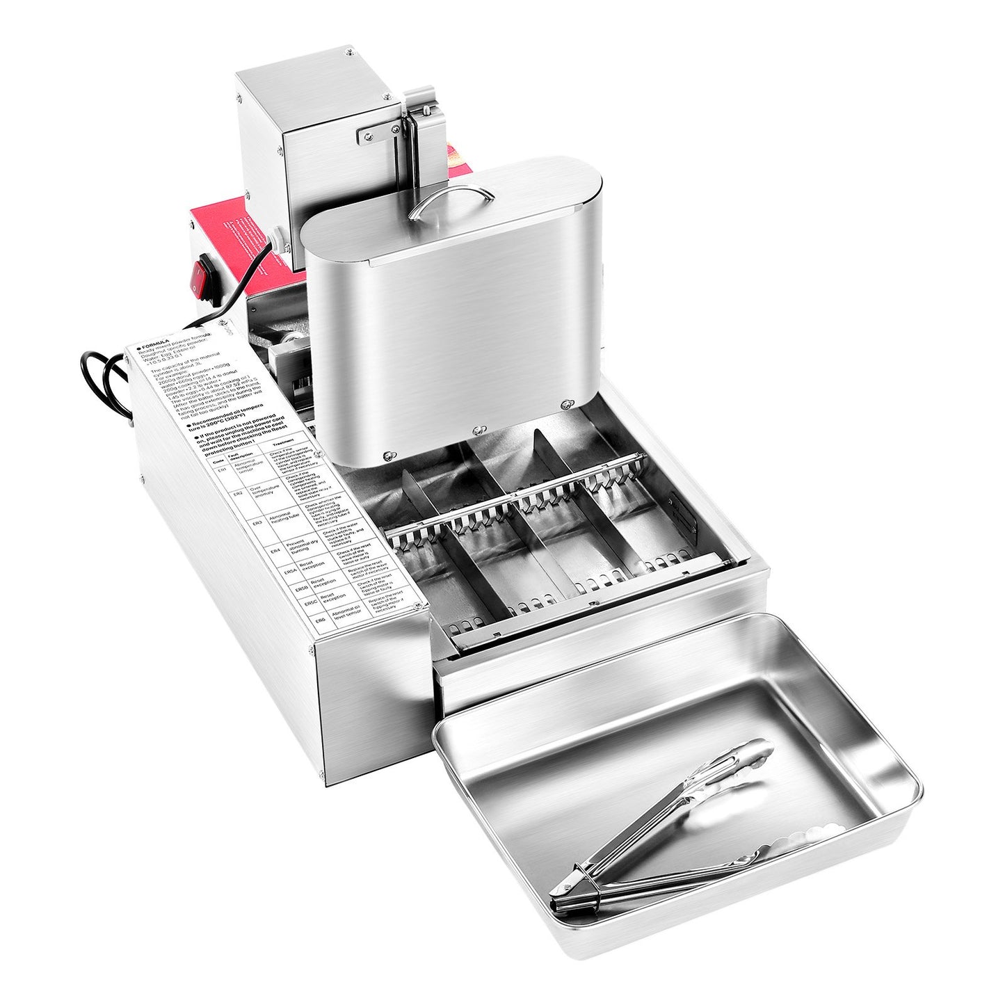 Commercial Automatic Doughnut Maker Machine 4 Rows 240 pcs/hr - Silver
