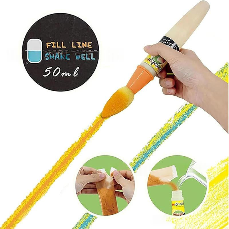 Multi-Color Sidewalk Chalk Paint Set for Kids and Artists - 6-Piece