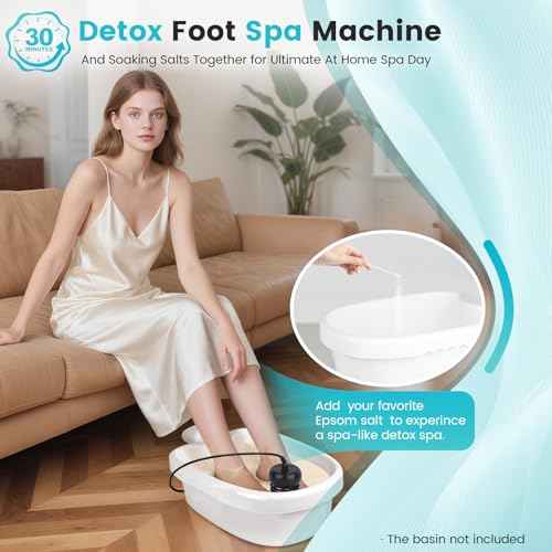 Foot Detox Machine, Portable Ionic Foot Bath Detox Machine, Ion Foot Spa Cleanser for Home Travelling USE with 10 Liners