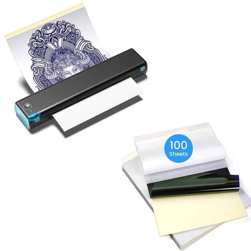 Phomemo M08F Tattoo Printer & 110 Pcs Tattoo Paper