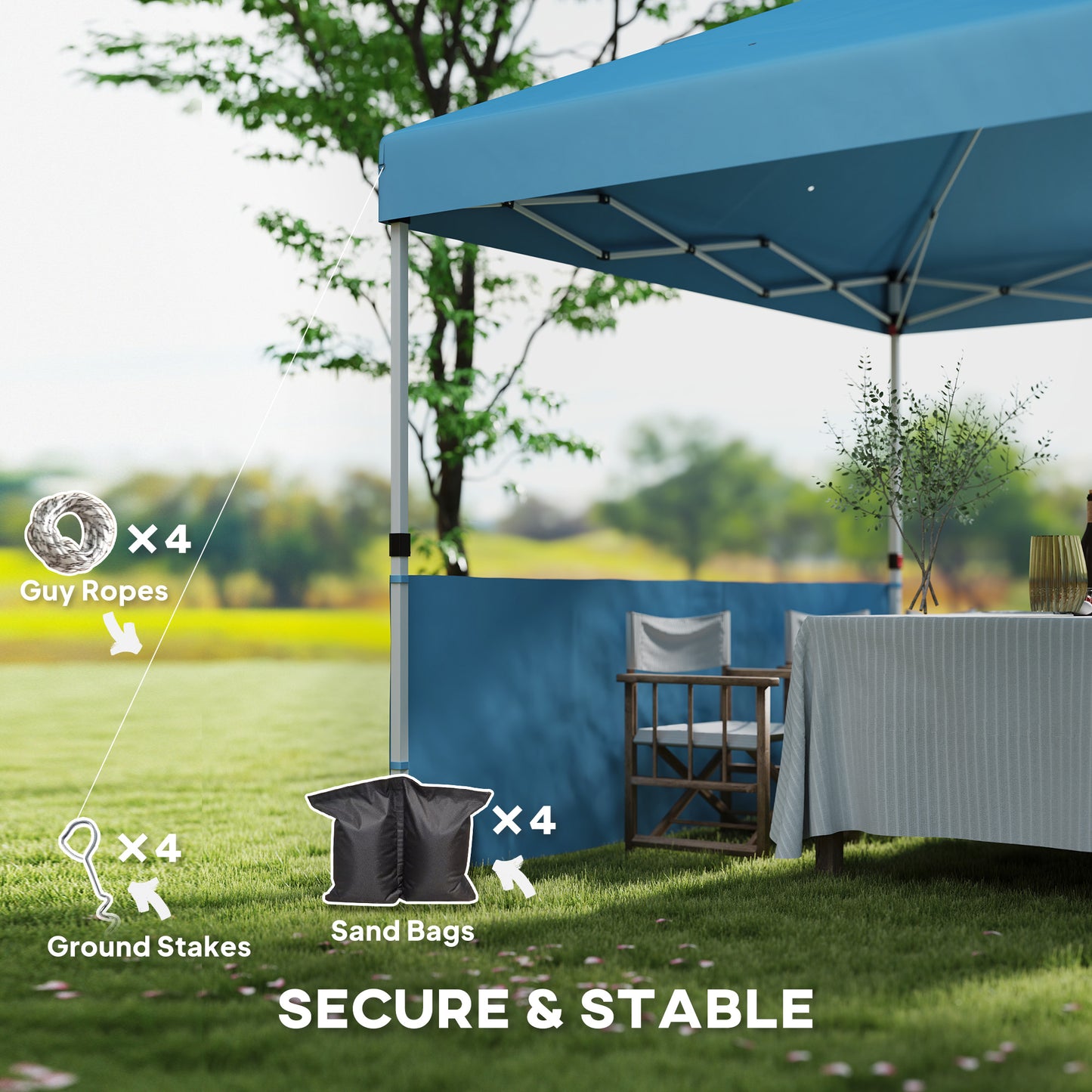 10x10 Pop-Up Canopy Tent with UV50+ Protection & Sidewalls